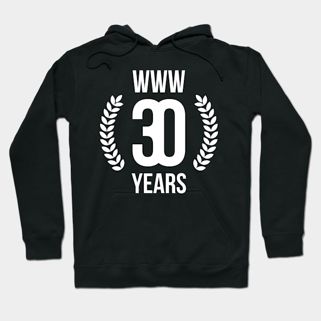 www Thirtieth 30th Anniversary Internet Web@30 Hoodie by sheepmerch